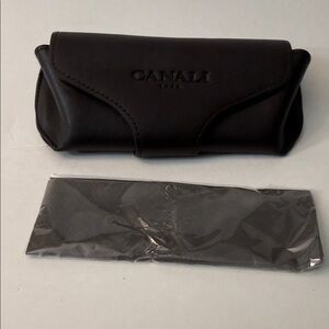 Canali Sunglasses Leather Case -brown